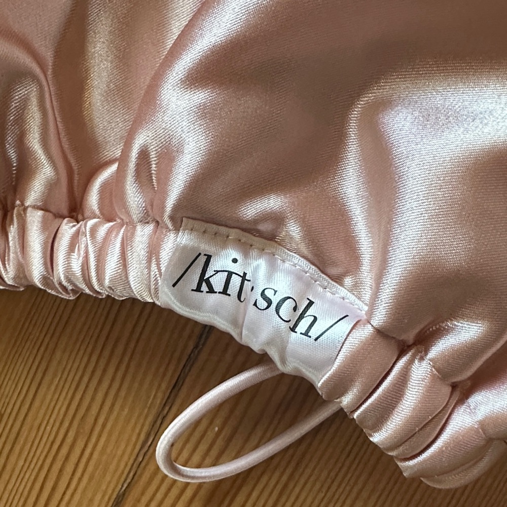 Kitsch Silky Satin Pink Bonnet for Long Hair - Picture 2 of 6